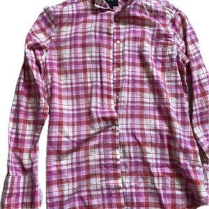 J. Crew Pink and White Button Down Shirt